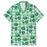 Green Palaka Hawaii Hawaiian Shirt Hawaiian Lehua Blossoms LT05 Green - Polynesian Pride