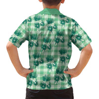 Green Palaka Hawaii Hawaiian Shirt Hawaiian Lehua Blossoms LT05 - Polynesian Pride