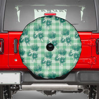 Green Palaka Hawaii Spare Tire Cover Hawaiian Lehua Blossoms