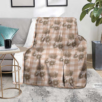 Brown Palaka Hawaii Blanket Hawaiian Lehua Blossoms