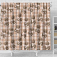 Brown Palaka Hawaii Shower Curtain Hawaiian Lehua Blossoms LT05 - Polynesian Pride