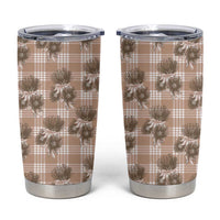 Brown Palaka Hawaii Tumbler Cup Hawaiian Lehua Blossoms