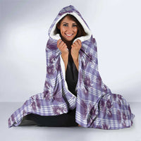 Purple Palaka Hawaii Hooded Blanket Hawaiian Lehua Blossoms