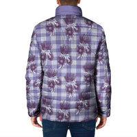Purple Palaka Hawaii Padded Jacket Hawaiian Lehua Blossoms LT05 - Polynesian Pride