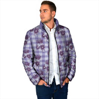 Purple Palaka Hawaii Padded Jacket Hawaiian Lehua Blossoms LT05 - Polynesian Pride