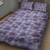 Purple Palaka Hawaii Quilt Bed Set Hawaiian Lehua Blossoms