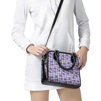 Purple Palaka Hawaii Shoulder Handbag Hawaiian Lehua Blossoms