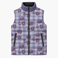 Purple Palaka Hawaii Sleeveless Puffer Jacket Hawaiian Lehua Blossoms LT05 Unisex Purple - Polynesian Pride