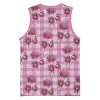 Pink Palaka Hawaii Basketball Jersey Hawaiian Lehua Blossoms