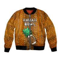 Custom Hawaii Honolulu Football Bowl Bomber Jacket Simple Style LT05 Unisex Brown - Polynesian Pride