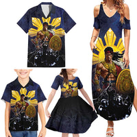 Philippines The First Hero Family Matching Summer Maxi Dress and Hawaiian Shirt Lapu Lapu Know Your Roots