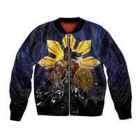 Philippines The First Hero Sleeve Zip Bomber Jacket Lapu Lapu Know Your Roots