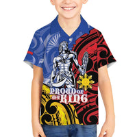 Philippines Lapu-Lapu Family Matching Off Shoulder Short Dress and Hawaiian Shirt Proud Of My King