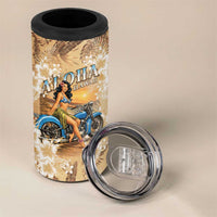 Aloha Hawaii Biker 4 in 1 Can Cooler Tumbler Ride To Paradise LT05 - Polynesian Pride