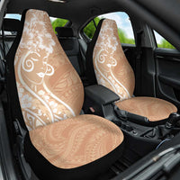 Polynesian Women's Day Car Seat Cover Brown Hibiscus Flowers With Polynesian Pattern LT05 One Size Brown - Polynesian Pride