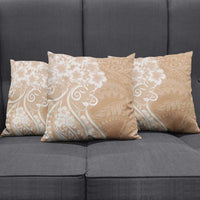 Polynesian Women's Day Pillow Cover Brown Hibiscus Flowers With Polynesian Pattern LT05 - Polynesian Pride