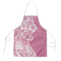 Polynesian Women's Day Apron Pink Hibiscus Flowers With Polynesian Pattern LT05 Pink - Polynesian Pride