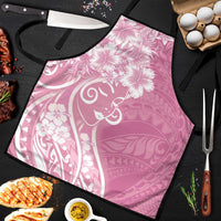Polynesian Women's Day Apron Pink Hibiscus Flowers With Polynesian Pattern LT05 Pink - Polynesian Pride