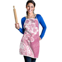 Polynesian Women's Day Apron Pink Hibiscus Flowers With Polynesian Pattern LT05 - Polynesian Pride