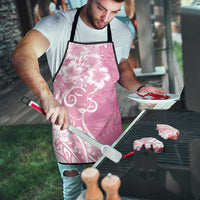 Polynesian Women's Day Apron Pink Hibiscus Flowers With Polynesian Pattern LT05 - Polynesian Pride