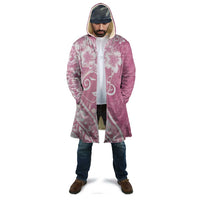 Polynesian Women's Day Cloak Pink Hibiscus Flowers With Polynesian Pattern LT05 - Polynesian Pride