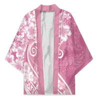 Polynesian Women's Day Kimono Pink Hibiscus Flowers With Polynesian Pattern LT05 Unisex Pink - Polynesian Pride