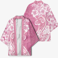 Polynesian Women's Day Kimono Pink Hibiscus Flowers With Polynesian Pattern LT05 - Polynesian Pride