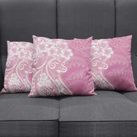 Polynesian Women's Day Pillow Cover Pink Hibiscus Flowers With Polynesian Pattern LT05 - Polynesian Pride