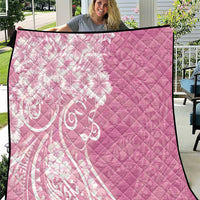 Polynesian Women's Day Quilt Pink Hibiscus Flowers With Polynesian Pattern LT05 Pink - Polynesian Pride