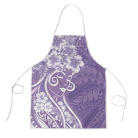 Polynesian Women's Day Apron Purple Hibiscus Flowers With Polynesian Pattern LT05 Purple - Polynesian Pride