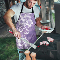 Polynesian Women's Day Apron Purple Hibiscus Flowers With Polynesian Pattern LT05 - Polynesian Pride