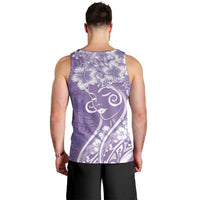 Polynesian Women's Day Men Tank Top Purple Hibiscus Flowers With Polynesian Pattern LT05 - Polynesian Pride