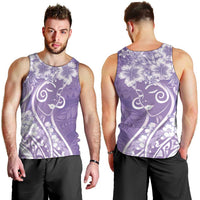 Polynesian Women's Day Men Tank Top Purple Hibiscus Flowers With Polynesian Pattern LT05 - Polynesian Pride