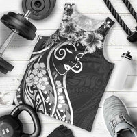 Polynesian Women's Day Men Tank Top Black Hibiscus Flowers With Polynesian Pattern LT05 - Polynesian Pride