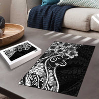 Polynesian Women's Day Puzzle Black Hibiscus Flowers With Polynesian Pattern LT05 - Polynesian Pride