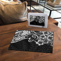 Polynesian Women's Day Puzzle Black Hibiscus Flowers With Polynesian Pattern LT05 - Polynesian Pride