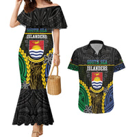 Personalised South Sea Islanders And Gilbert Islands Couples Matching Mermaid Dress and Hawaiian Shirt Kanakas Polynesian Pattern LT05 Black - Polynesian Pride