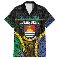 Personalised South Sea Islanders And Gilbert Islands Hawaiian Shirt Kanakas Polynesian Pattern LT05 Black - Polynesian Pride