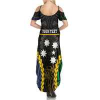 Personalised South Sea Islanders And Gilbert Islands Summer Maxi Dress Kanakas Polynesian Pattern
