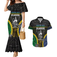 Personalised South Sea Islanders And New Caledonia Couples Matching Mermaid Dress and Hawaiian Shirt Kanakas Polynesian Pattern