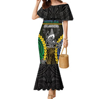 Personalised South Sea Islanders And New Caledonia Mermaid Dress Kanakas Polynesian Pattern LT05 Women Black - Polynesian Pride