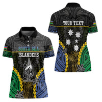 Personalised South Sea Islanders And New Caledonia Women Polo Shirt Kanakas Polynesian Pattern