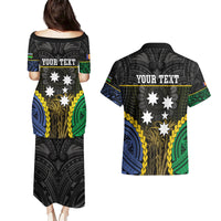 Personalised South Sea Islanders And New Ireland Couples Matching Puletasi and Hawaiian Shirt Kanakas Polynesian Pattern LT05 - Polynesian Pride