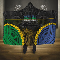 South Sea Islanders And New Ireland Hooded Blanket Kanakas Polynesian Pattern LT05 One Size Black - Polynesian Pride