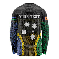 Personalised South Sea Islanders And New Ireland Long Sleeve Shirt Kanakas Polynesian Pattern