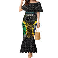 Personalised South Sea Islanders And New Ireland Mermaid Dress Kanakas Polynesian Pattern LT05 Women Black - Polynesian Pride