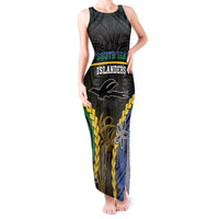 Personalised South Sea Islanders And New Ireland Tank Maxi Dress Kanakas Polynesian Pattern LT05 Women Black - Polynesian Pride