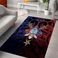 Philippines Guam Area Rug Filipino Sun With Guaman Seal
