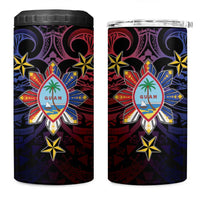 Philippines Guam 4 in 1 Can Cooler Tumbler Filipino Sun With Guaman Seal LT05 One Size: 16 oz Blue - Polynesian Pride