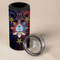 Philippines Guam 4 in 1 Can Cooler Tumbler Filipino Sun With Guaman Seal LT05 - Polynesian Pride